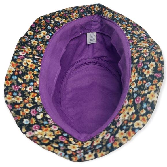 Y2k 90's Vintage Claires Floral & Lace Bucket Hat - Picture 4 of 4